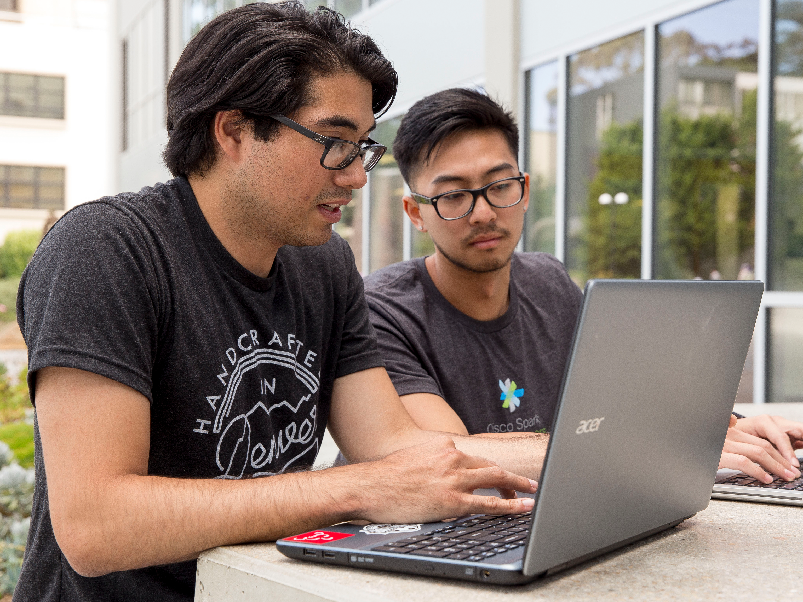 Students Looking at Computer