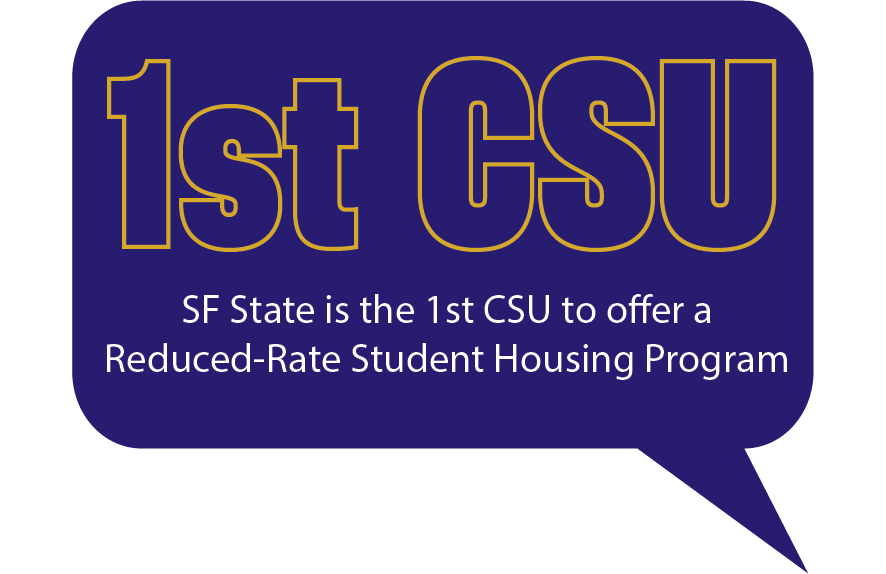 SF State is the 1st CSU to offer a Reduced-Rate Student Housing Program