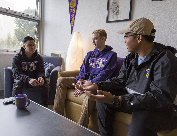 Students in apartment