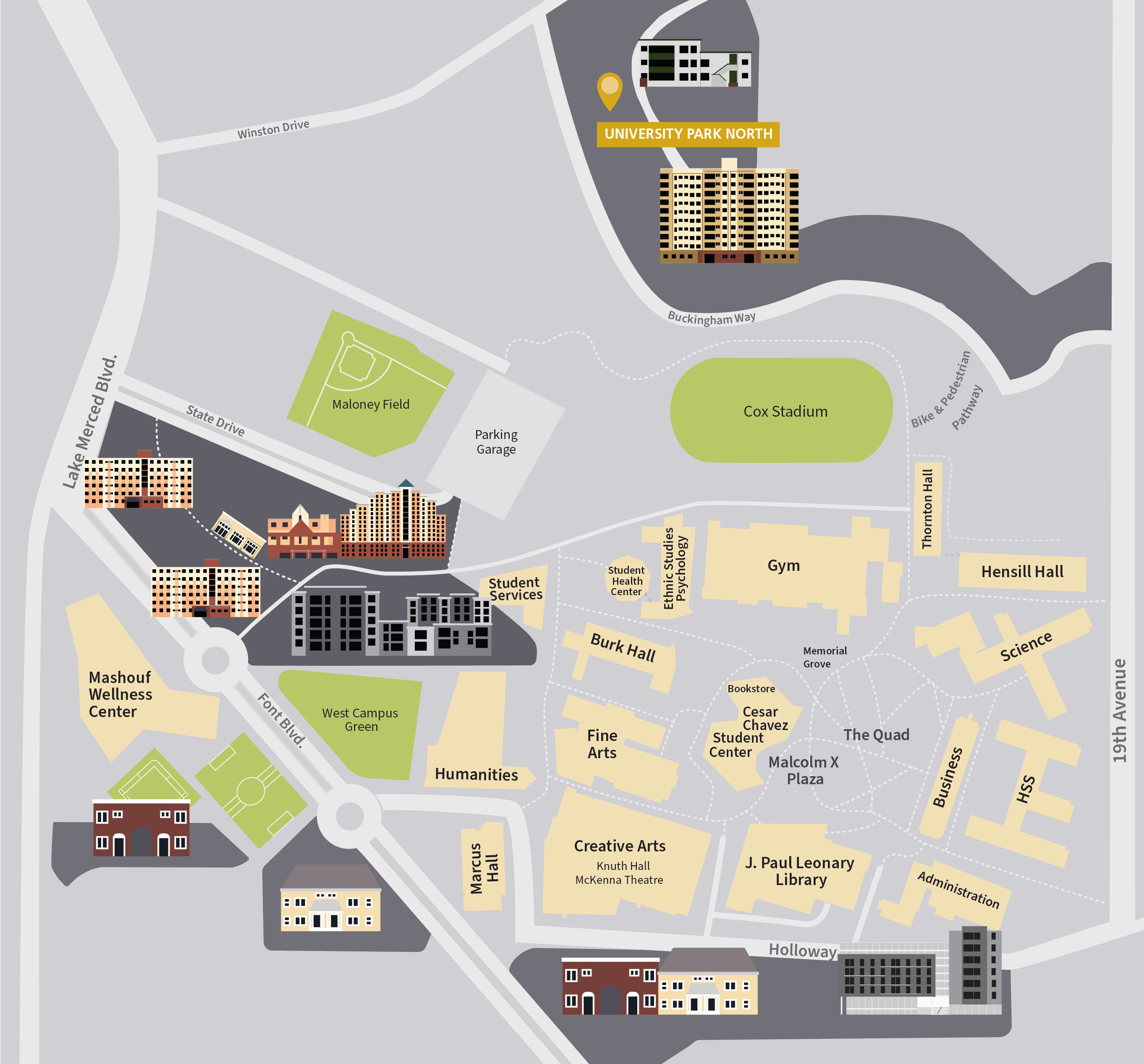 University Park North location map