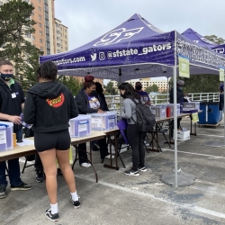 check-in table at move-in