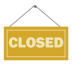 Closed sign