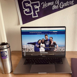 Computer with SFSU website