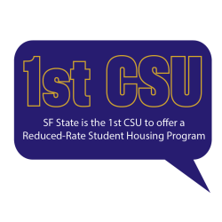 SF State is the 1st CSU to off a Reduced-Rate Student Housing Program