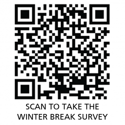 QR code for the Winter Break Survey